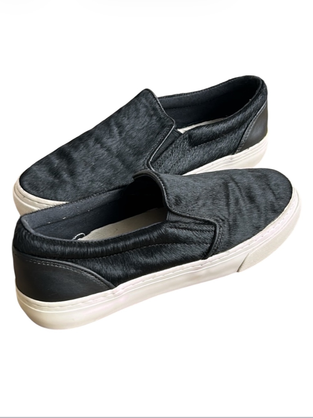 GAP Black Calf Hair Slip On Sneaker Loafer Women Size 7